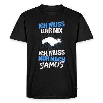 Samos Greece Holidays Summer Holidays Holidays St - Men's Premium Organic T-Shirt - black - Front - Nico (187cm)