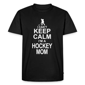 Maman de hockey - T-shirt Premium bio Homme - noir - Devant - Nico (187cm)