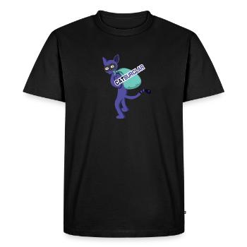 Voleur de chats Voleur de chats - T-shirt Premium bio Homme - noir - Devant - Nico (187cm)