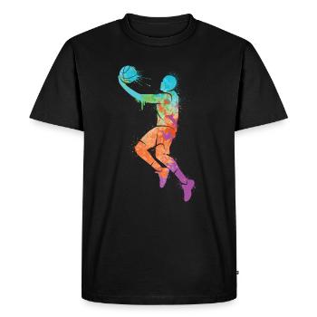 Basket-ball Hommes Dunking Garçons Basket-ball Hommes - T-shirt Premium bio Homme - noir - Devant - Nico (187cm)