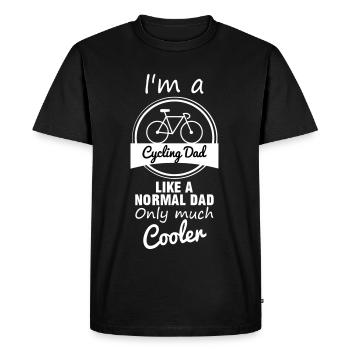 Cyclisme papa - papa vélo - T-shirt Premium bio Homme - noir - Devant - Nico (187cm)