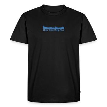 Exécuter la carte d'élévation de New York City 26.2 NYC - T-shirt Premium bio Homme - noir - Devant - Nico (187cm)