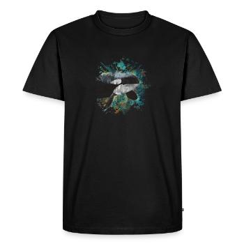 Dolphin Orca Shirt Watercolor - Men's Premium Organic T-Shirt - black - Front - Nico (187cm)