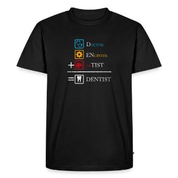 Dentiste pratique orthodontiste dent cadeau - T-shirt Premium bio Homme - noir - Devant - Nico (187cm)