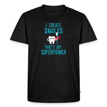 Pediatric Dentist Dentist Practice Gift Tooth - Men's Premium Organic T-Shirt - black - Front - Nico (187cm)