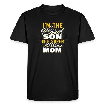Fête des Mères - T-shirt Premium bio Homme - noir - Devant - Nico (187cm)
