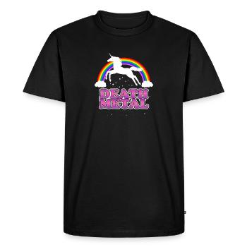 Cadeau de licorne death metal - T-shirt Premium bio Homme - noir - Devant - Nico (187cm)