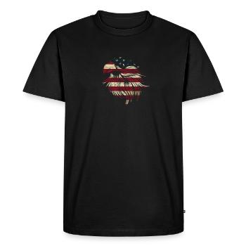 American Eagle USA Flag - Men's Premium Organic T-Shirt - black - Front - Nico (187cm)