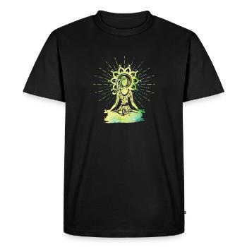 yoga - T-shirt Premium bio Homme - noir - Devant - Nico (187cm)