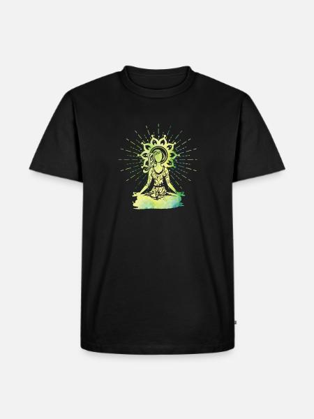 yoga - Men's Premium Organic T-Shirt - black