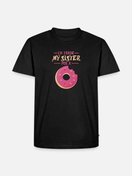 Sister vs Donut Gift - Men's Premium Organic T-Shirt - black