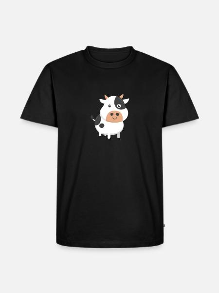 Adorable Cow & Cute Baby Calf Cow Lovers - Men's Premium Organic T-Shirt - black