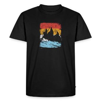 Cadeau Dolomites Vintage - T-shirt Premium bio Homme - noir - Devant - Nico (187cm)
