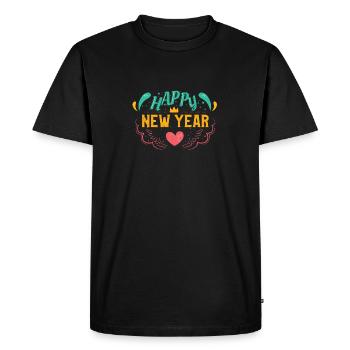 Happy New Year New Years party gift idea - Men's Premium Organic T-Shirt - black - Front - Nico (187cm)