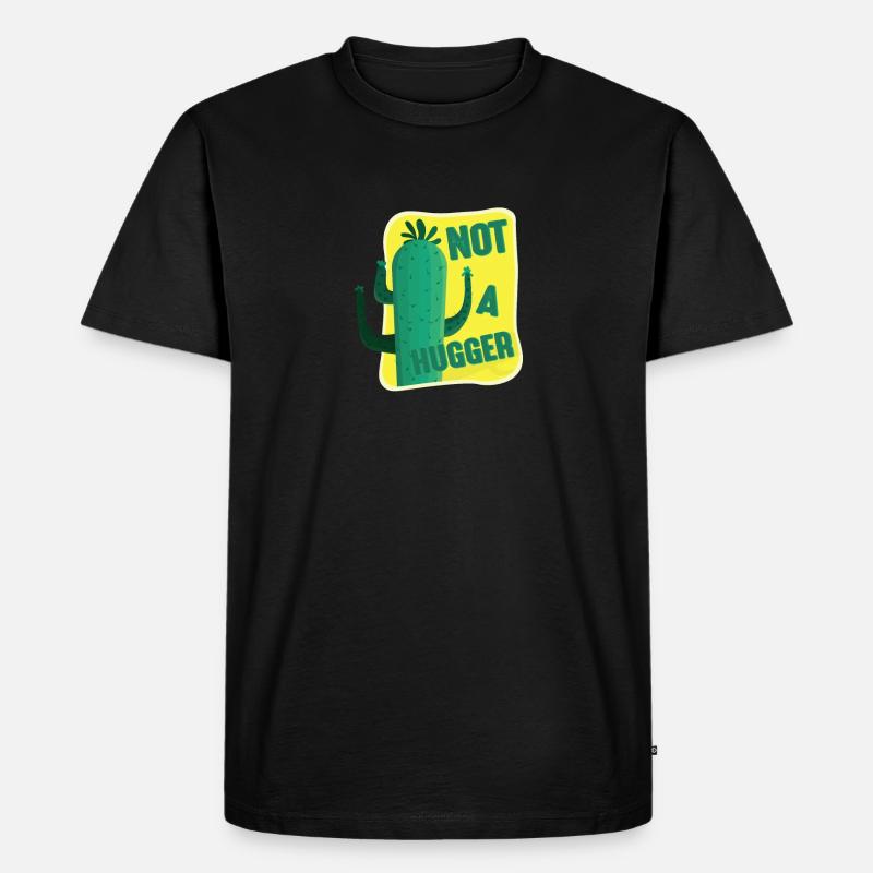 Pas un Hugger Cactus - T-shirt Premium bio Homme - noir