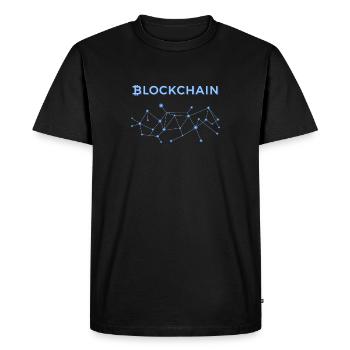 blockchain - Men's Premium Organic T-Shirt - black - Front - Nico (187cm)