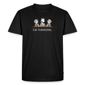 Zebra - Zebras - Zebra T-Shirt - Thinker - Men's Premium Organic T-Shirt - black - Front - Nico (187cm)