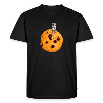 Cookie biscuit astronaut outer space baking cake sweet - Men's Premium Organic T-Shirt - black - Front - Nico (187cm)