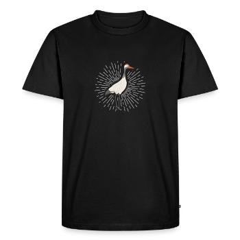 Grue Grue oiseau migrateur cadeau oiseau Grus grus - T-shirt Premium bio Homme - noir - Devant - Nico (187cm)