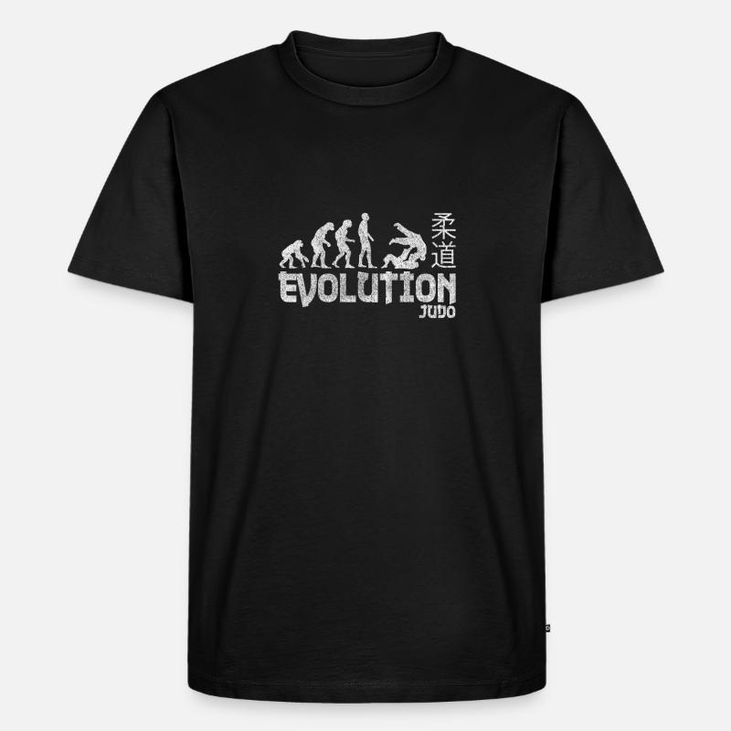 Judo évolution de combat cadeau - T-shirt Premium bio Homme - noir