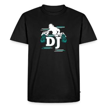 DJ DeeJay Scratch Party Records Gift - Men's Premium Organic T-Shirt - black - Front - Nico (187cm)