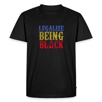 Africa Gift Black History Month - Men's Premium Organic T-Shirt - black - Front - Nico (187cm)