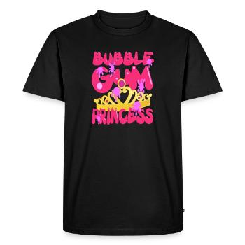 Bubble gum bubble gum princesse rose cadeau bonbon - T-shirt Premium bio Homme - noir - Devant - Nico (187cm)