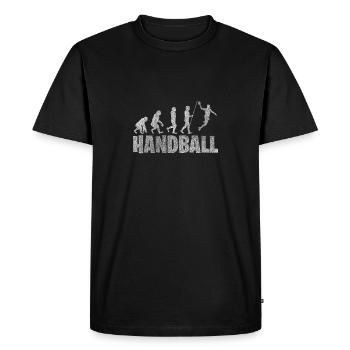 Handball singe coup de saut cadeau sport - T-shirt Premium bio Homme - noir - Devant - Nico (187cm)