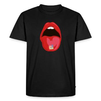 Acid LSD psychedelic drugs - Men's Premium Organic T-Shirt - black - Front - Nico (187cm)