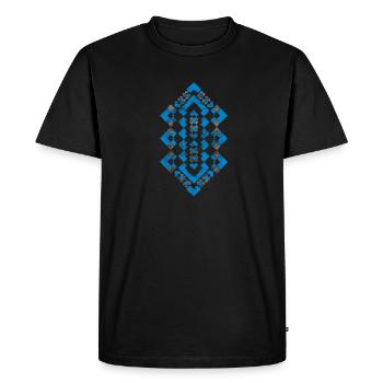Motif tribal géométrique navajo tribal ton sur terre - T-shirt Premium bio Homme - noir - Devant - Nico (187cm)
