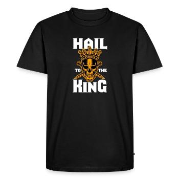 Hail To The King Skull Gift Idea - Men's Premium Organic T-Shirt - black - Front - Nico (187cm)