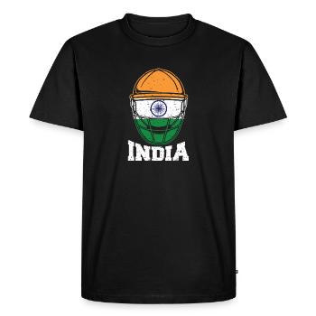 India Cricket design : 2019 Indian International - Men's Premium Organic T-Shirt - black - Front - Nico (187cm)