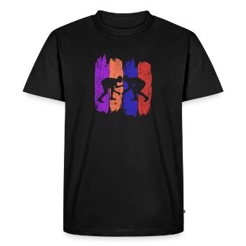 Wrestling catch catch catch lutte - T-shirt Premium bio Homme - noir - Devant - Nico (187cm)