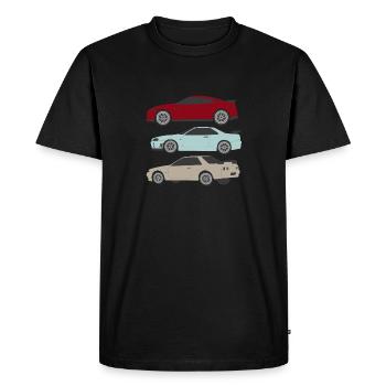 Stacked cars - Men's Premium Organic T-Shirt - black - Front - Nico (187cm)