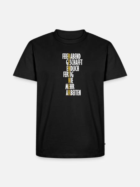 Ruhestand - Männer Premium Bio T-Shirt - Schwarz