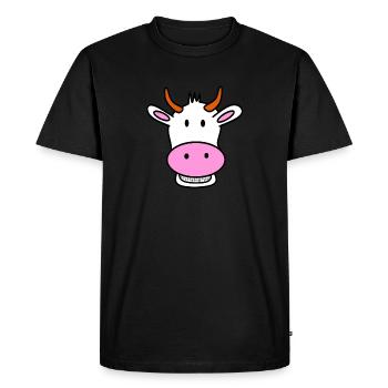 vache qui rit - T-shirt Premium bio Homme - noir - Devant - Nico (187cm)