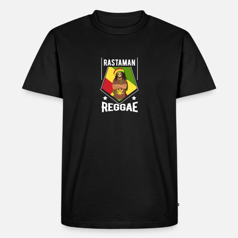 Reggae Rastamann - Geschenk - Männer Premium Bio T-Shirt - Schwarz