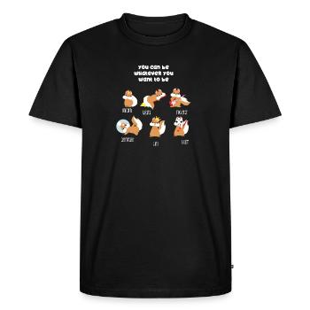 Squirrel - Be different - squirrel - Men's Premium Organic T-Shirt - black - Front - Nico (187cm)