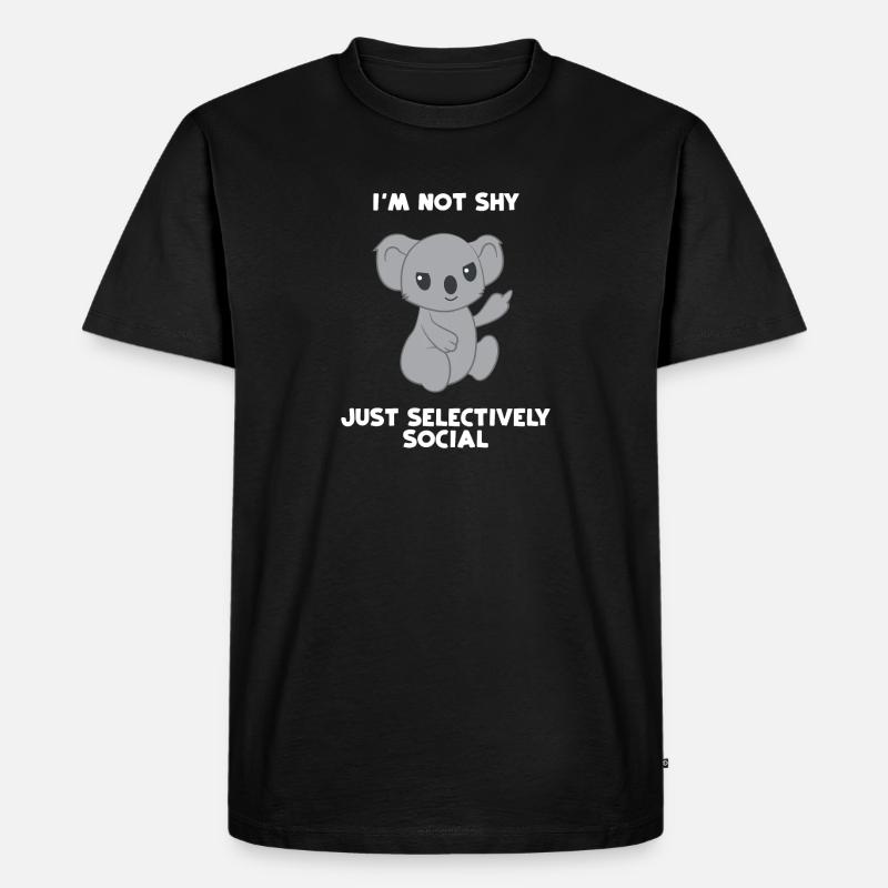 Koala - Koala Bär - Koalabär - Antisozial - Männer Premium Bio T-Shirt - Schwarz