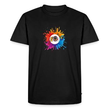 hobby, photographier, photographe, appareil photo, cadeau - T-shirt Premium bio Homme - noir - Devant - Nico (187cm)