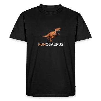 Running Dinosaur Gift Dino Drôle - T-shirt Premium bio Homme - noir - Devant - Nico (187cm)