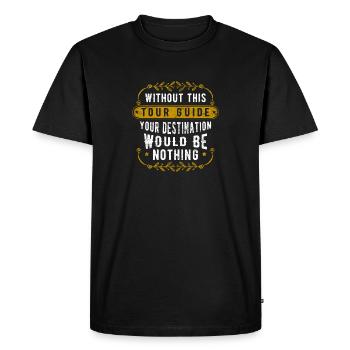 tourist guide - Men's Premium Organic T-Shirt - black - Front - Nico (187cm)