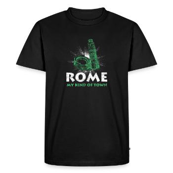 Rome - T-shirt Premium bio Homme - noir - Devant - Nico (187cm)