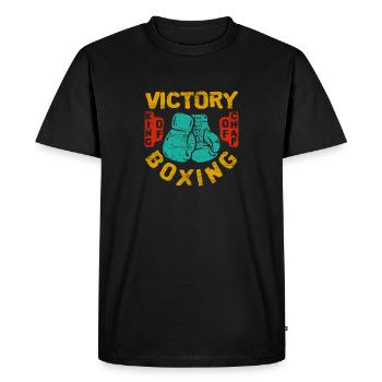 boxe - T-shirt Premium bio Homme - noir - Devant - Nico (187cm)