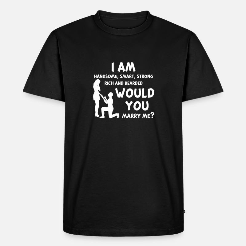 Marriage request - Men's Premium Organic T-Shirt - black
