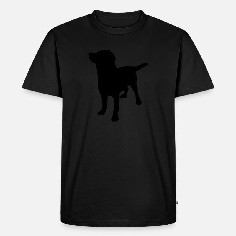 hund - Männer Premium Bio T-Shirt - Schwarz