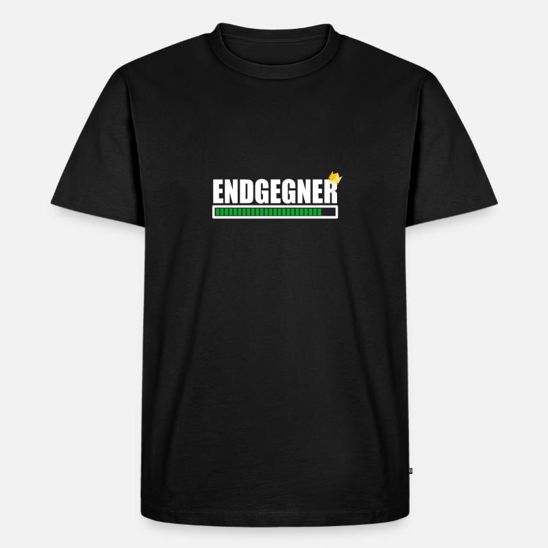 Endgegner - Männer Premium Bio T-Shirt - Schwarz