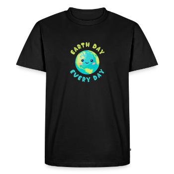 Earth Day Earth Day protects the environment - Men's Premium Organic T-Shirt - black - Front - Nico (187cm)