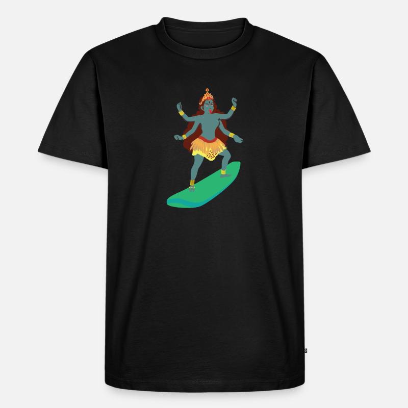 Surf Like Kali Yuga - Männer Premium Bio T-Shirt - Schwarz