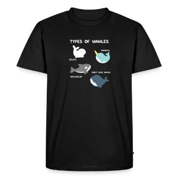 Biologiste marin - Océanographe - Océanologue - Baleines - T-shirt Premium bio Homme - noir - Devant - Nico (187cm)